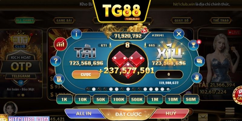 Chơi cược tài xỉu tổng điểm và bộ ba